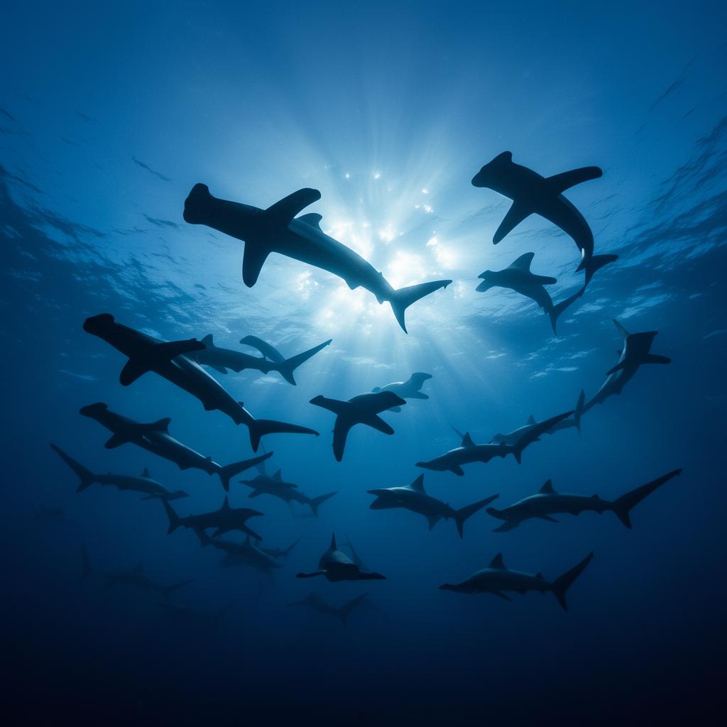 Hammerhead sharks